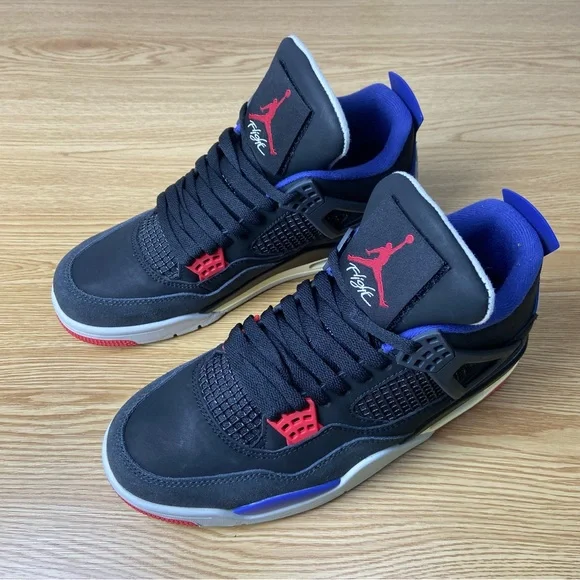 Jordan 4 Retro Rare Air -Men’s Fashion Sneakers -Velcro Design (White Lettering) - Picture 1 of 10